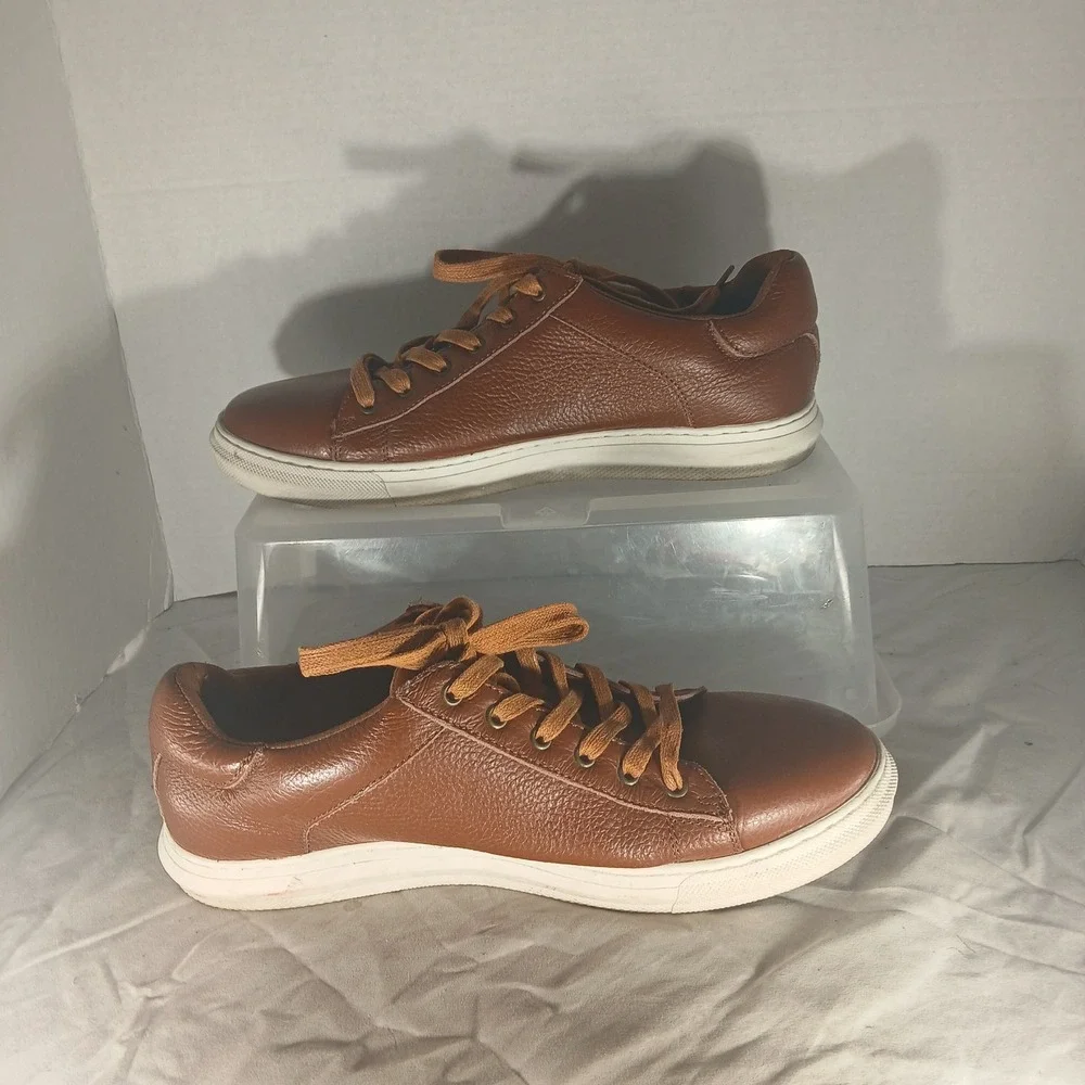 Arkbird Mens Brown Leather Oxford Sneakers Low‎ Top Lace Up ZK20105 Size 10